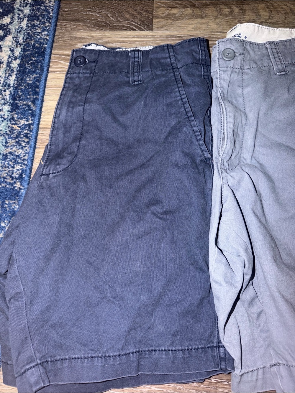 Men Old Navy Lived in Straight Style Shorts - Navy, Light Gray, Rust - Picture 4 of 4